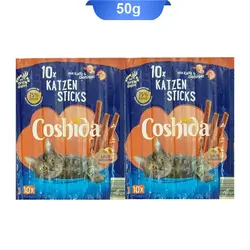 تشویقی مدادی گربه طعم گوشت گوساله و مرغ 10 عددی کوشیدا (Coshida) وزن 50 گرم کد 105027
