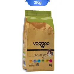 غذای خشک سگ بالغ نژاد کوچک و خیلی کوچک طعم مرغ و ماهی و برنج وودو (VooDoo) وزن 3 کیلوگرم