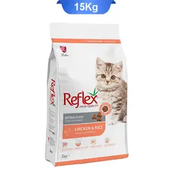 غذای خشک بچه گربه (زیپ کیپ فله ای)مرغ و برنج کیتن رفلکس (kitten Reflex) وزن 1 کیلوگرم