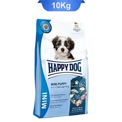 غذای خشک توله سگ نژاد کوچک طعم مرغ+بره+ماهی+گوشت مدل مینی پاپی هپی داگ (Mini Puppy) وزن 10 کیلوگرم