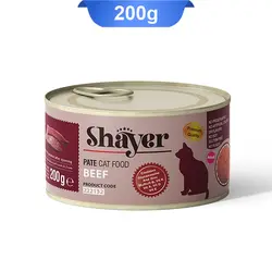 کنسرو گربه بالغ شایر(Shayer)باطعم گوشت قرمز پته وزن200 گرم