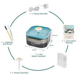 آبخوری اتوماتیک سگ و گربه ظرفیت 2/5 لیتر مدل گل کد 106074