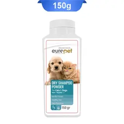 شامپو خشک پودری سگ و گربه عصاره وانیل یوروپت (Europet) وزن 100 گرم کد 112065