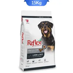 غذای خشک سگ بالغ رفلکس با طعم بره و برنج  Reflex Lamb & Rice Adult وزن 15 کیلوگرم