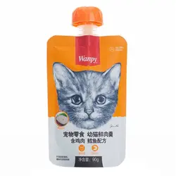 پودینگ بچه گربه طعم مرغ برای جلوگیری از سنگ کلیه و تقویت سیستم ایمنی بدن ونپی (Wanpy) وزن 90 گرم