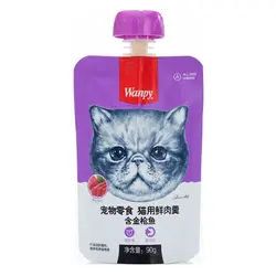 پودینگ گربه طعم ماهی تن برای جلوگیری از سنگ کلیه و تقویت سیستم ایمنی بدن ونپی (Wanpy) وزن 90 گرم