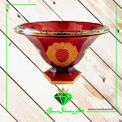 میوه خوری کریستال طرح گل چک کد M1295 کریستال سازان