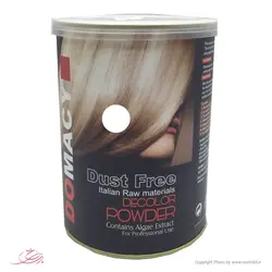 خرید پودر دکلره دوماسی رنگ سفید مدل dust free وزن 400 گرم-قیمت عمده-نازی رخ