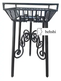 آتشدان فرفورژه مربع