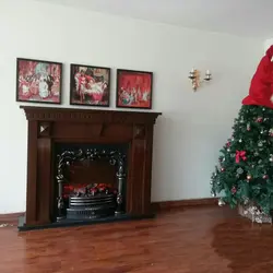 شومینه چدنی کلاسیک برقی