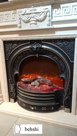 شومینه چدنی ویلیام گلدار برقی