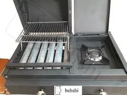 کباب پز گازی 70 بغل چدنی