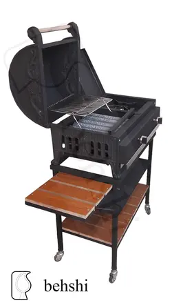 کباب پز گازی 70 بغل چدنی
