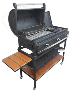 کباب پز گازی 90 بغل چدنی
