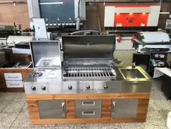 باربیکیو 2 متری استیل با نما ترموود