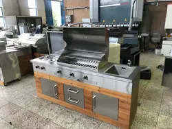 باربیکیو 2 متری استیل با نما ترموود