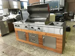 باربیکیو 2 متری استیل با نما ترموود