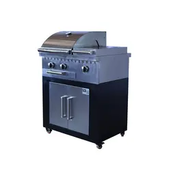 باربیکیو 75سانت شعله دار بالا استیل کابین نما استیل - مدل BSN75