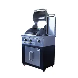 باربیکیو 75سانت شعله دار بالا استیل کابین نما استیل - مدل BSN75