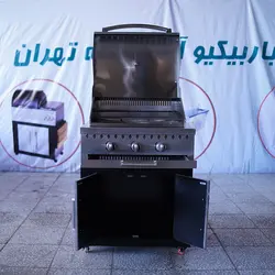باربیکیو 75سانت تمام کباب پز بالا استیل کابین نما استیل - مدل BBSN75