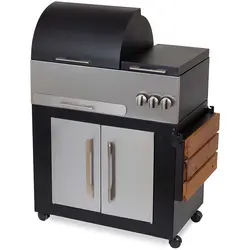 باربیکیو کباب پز 92 سانتیمتری اجاق دار استیل با کابینت SFC-090