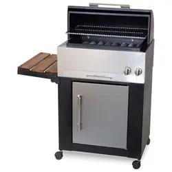 باربیکیو کباب پز استیل۶۰ سانتیمتری تک درب گرد با کابینت مدل BSRC