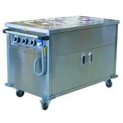 ترولی حمل 18 سینی غذا بیمارستانی گرم