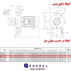 پمپ آب سانتریفیوژ 4 اسب MMD4 80-200/3 سه فاز ابارا