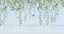 پوستر دیواری گچبری پرنده برگ M12013810