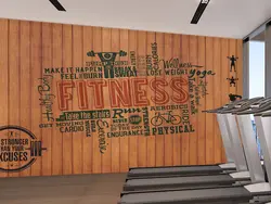 پوستر دیواری بدنسازی طرح چوب M12019200