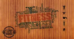 پوستر دیواری بدنسازی طرح چوب M12019200