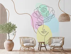 پوستر دیواری مدرن چهره زن M12020110