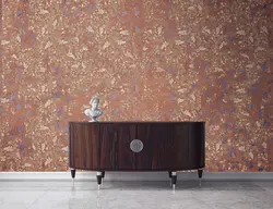 کاغذ دیواری لاکچری طرح برگ ریز M12211700