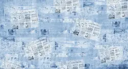 کاغذ دیواری روزنامه ای مدرن M11014810