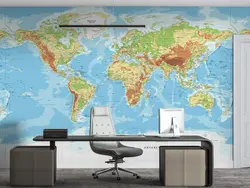 پوستر دیواری طرح نقشه جهان M11024300