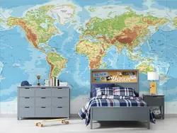 پوستر دیواری طرح نقشه جهان M11024300