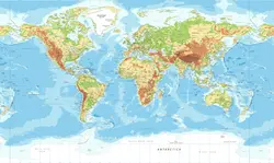 پوستر دیواری طرح نقشه جهان M11024300