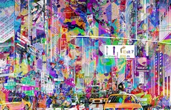 پوستر دیواری نقاشی شهر مدرن M11025000