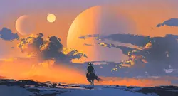 پوستر دیواری منظره غروب M11014400