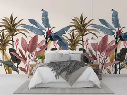 کاغذ دیواری طرح برگ مدرن M11019300