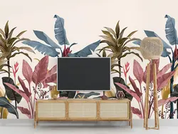 کاغذ دیواری طرح برگ مدرن M11019300