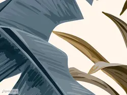 کاغذ دیواری طرح برگ مدرن M11019300