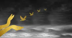 پوستر دیواری خاص پرنده دست M10055510