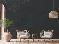 کاغذ دیواری گل داماسک تیره M10072720