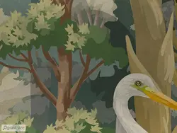 پوستر دیواری طبیعت جنگل حیوانات M10193900