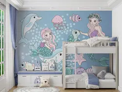 پوستر دیواری دخترانه پری دریایی M10224400