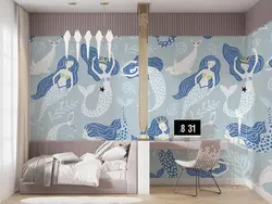 پوستر دیواری دخترانه پری دریایی M10236600