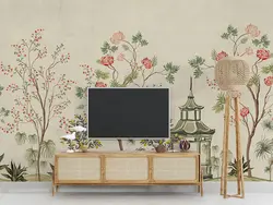 کاغذ دیواری طرح گل ژاپنی چینی M10248500