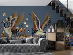 کاغذ دیواری لاکچری طرح پرنده M10259300