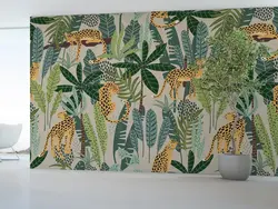 کاغذ دیواری طرح برگ و ببر M10267700